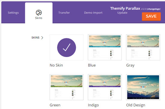 themify parallax skins