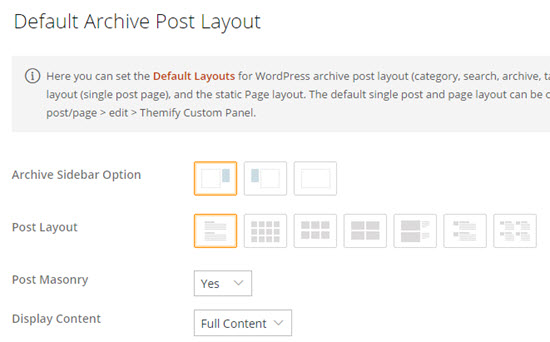 themify split post layouts