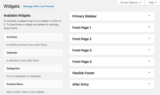 workstation pro widget area
