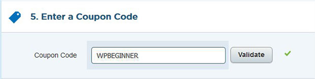 Enter Coupon Code