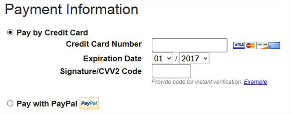 Payment Info