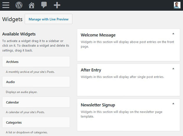 Widget Areas