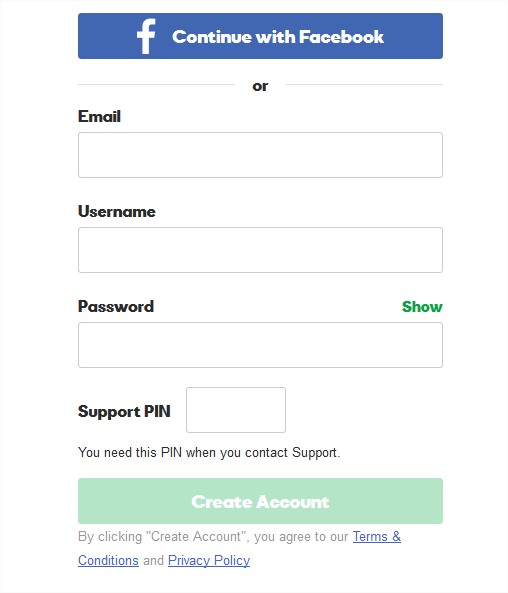 Create Account