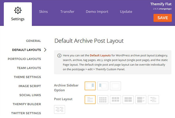Themify Flat Layouts