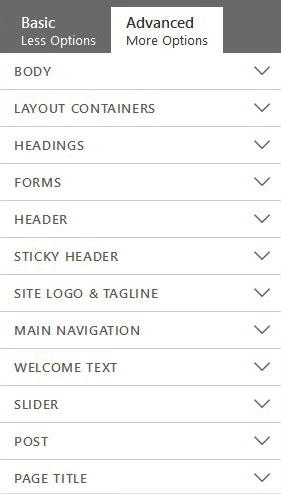 Customize Panel