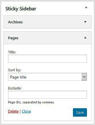 Sticky Sidebar