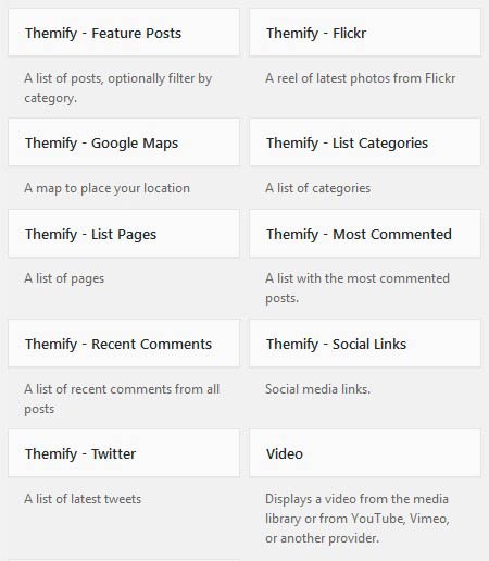 Themify Widgets