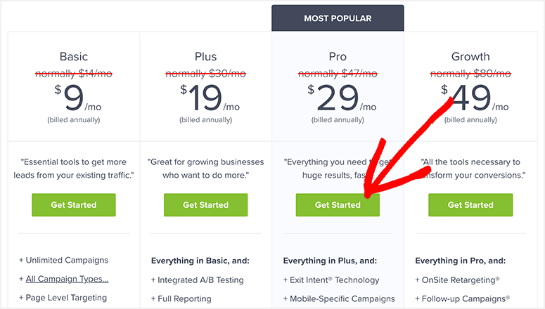 OptinMonster Pricing