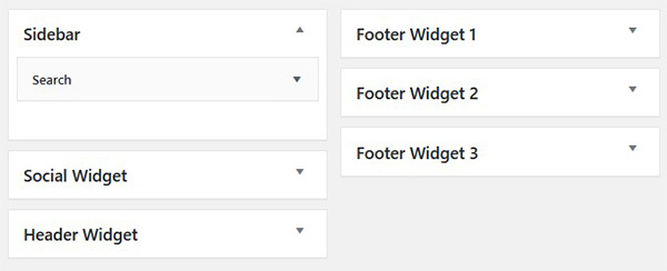 Widget Areas