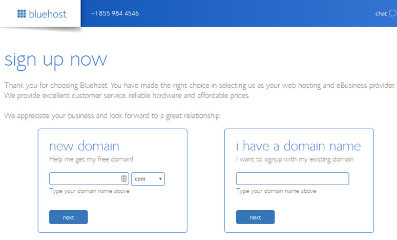 compra de dominio bluehost