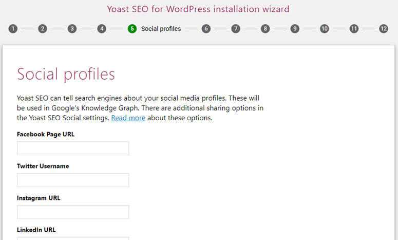 yoast seo social profiles