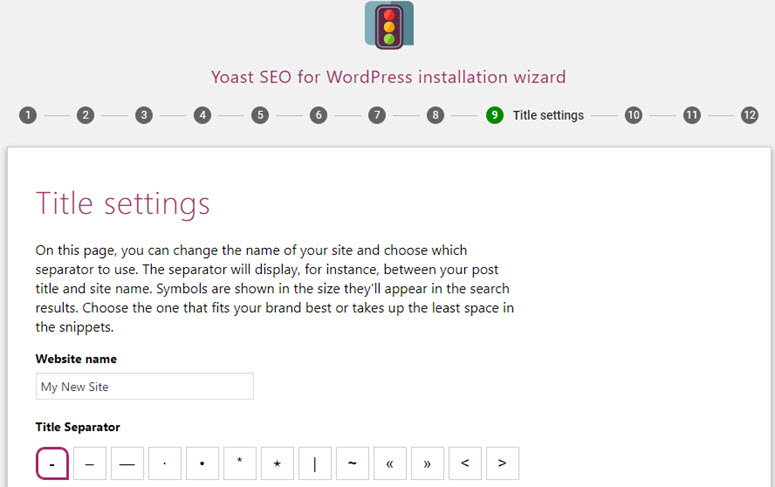 yoast seo title settings