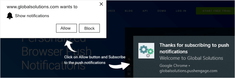 allow push notifications