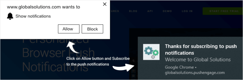 permitir notificaciones automáticas