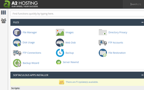 A2 Hosting cPanel