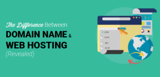 difference between domain name and web hosting
