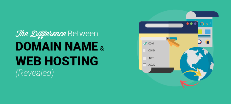 difference between domain name and web hosting