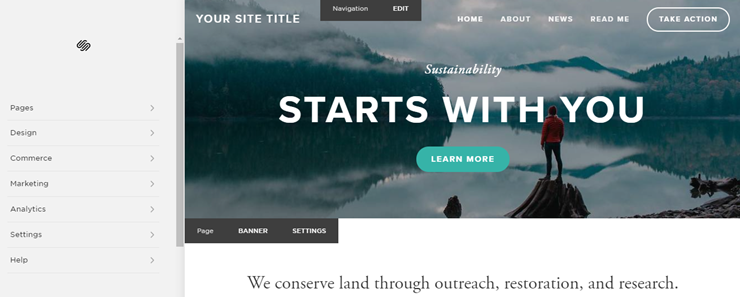 squarespace interface