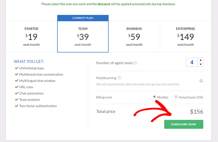subscribe-livechat-options
