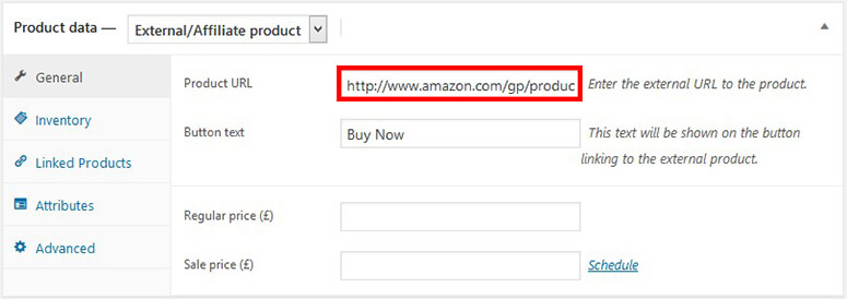 Add Amazon product link