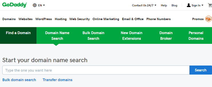 godaddy domain registration