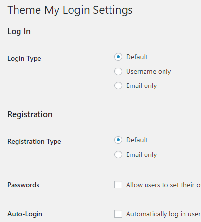 theme my login settings