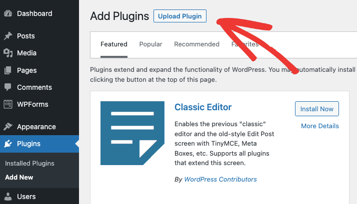 upload a plugin in wordpress