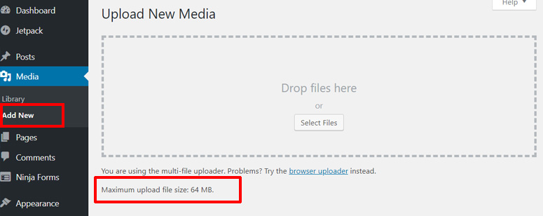 wordpress-maximum-file-upload-size