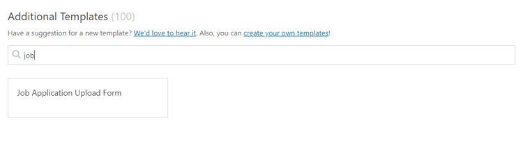 search job templates