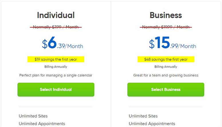 StartBooking plans
