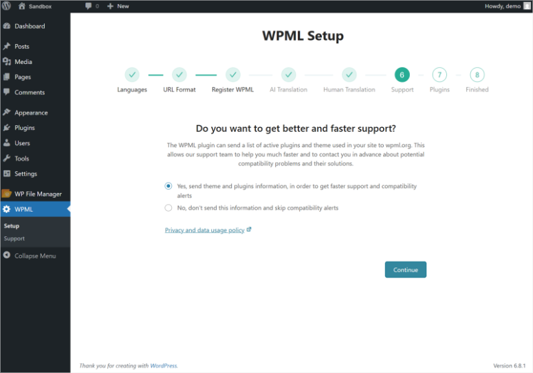 wpml-wizard-support - IsItWP - Free WordPress Theme Detector wpml wizard support