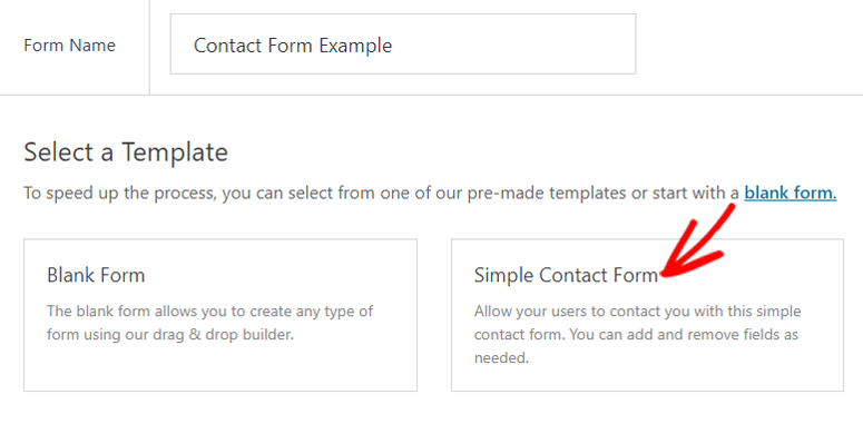 Simple Contact Form Template