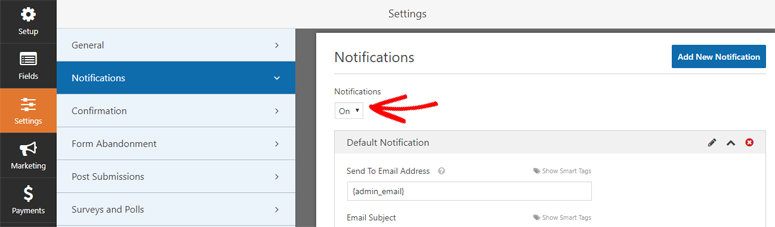 How to Add a Contact Form to WordPress 2020 (Step by Step) 8 Turn On Notifications