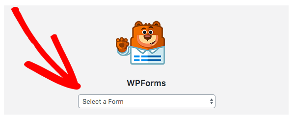 Choose a form to display in WordPress Gutenberg-block