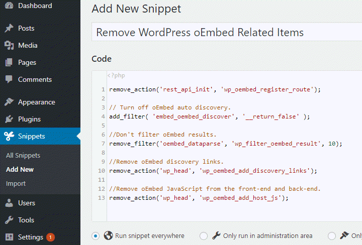 custom snippets plugin