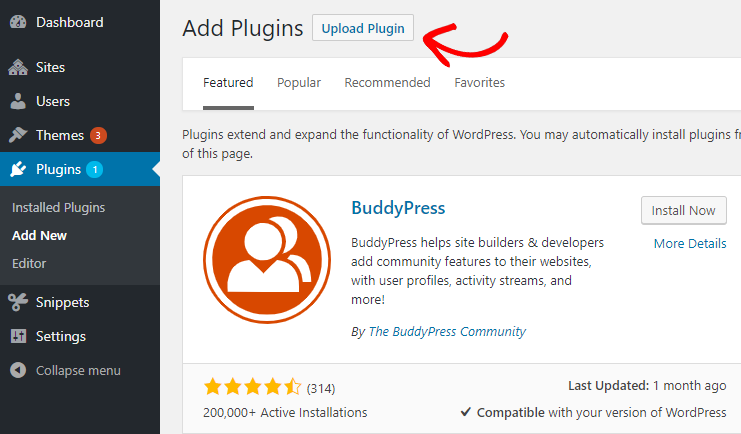 upload a WordPress plugin