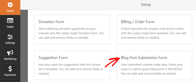 wordpress create form to submit post