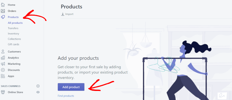 add products to shopify