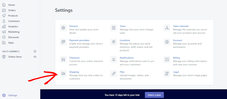 shopify-shipping-set-up