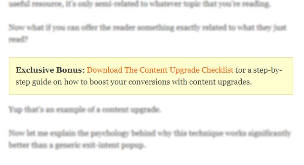 content upgrade