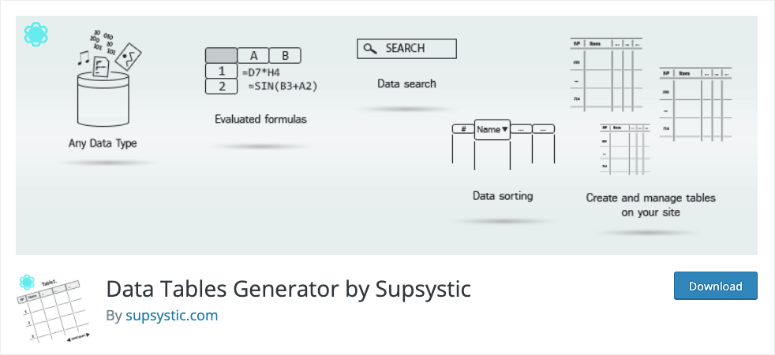 data tables generator