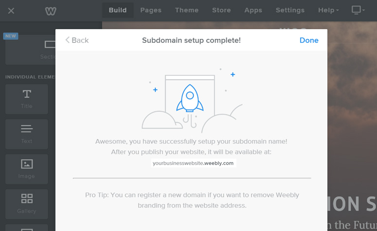 subdomain-setup-complete-weebly