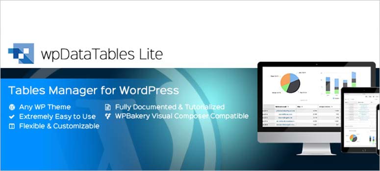 wpDataTables Best WordPress Table Plugins