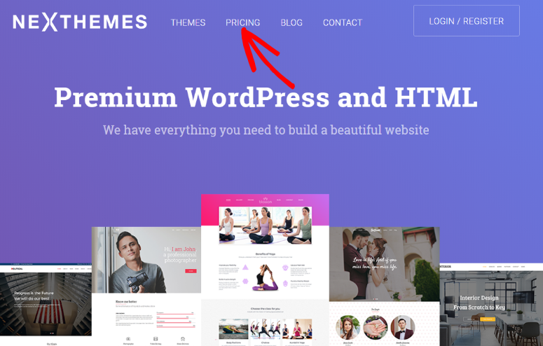 NexThemes homepage
