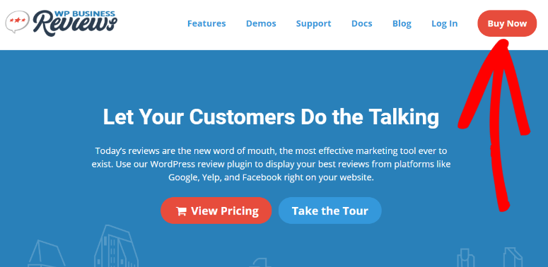 WP Business Reviews homepage