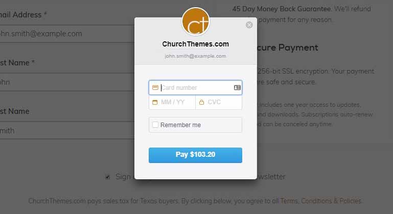 Pay at ChurchThemes.com