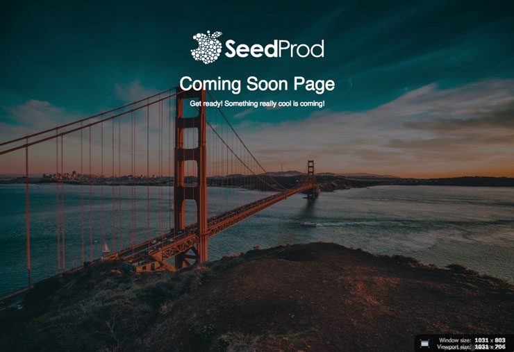 seedprod hamarosan oldal a wordpress számára