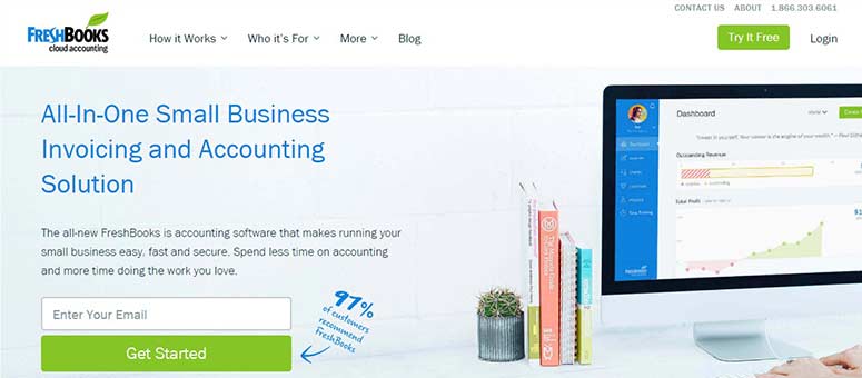 FreshBooks - IsItWP - Free WordPress Theme Detector FreshBooks