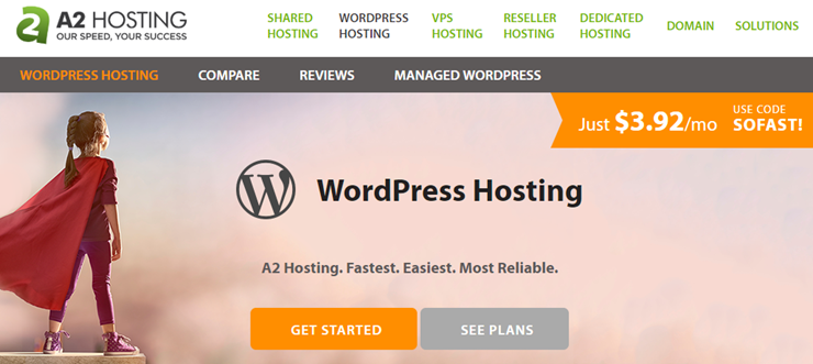 a2 hosting wordpress hosting review