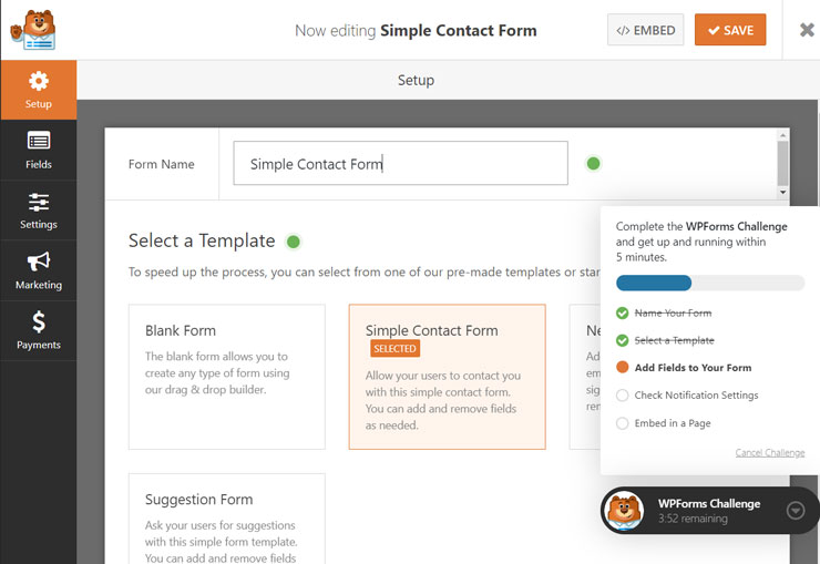amp contact form in wordpress
